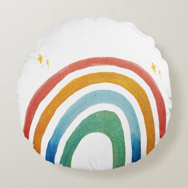 Magic Rainbow Round Cushion (Front)