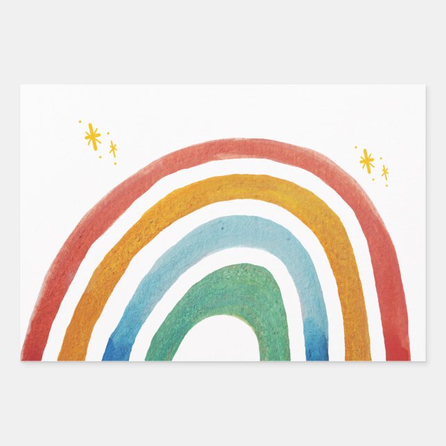 Magic Rainbow Wrapping Paper Sheet (Front)