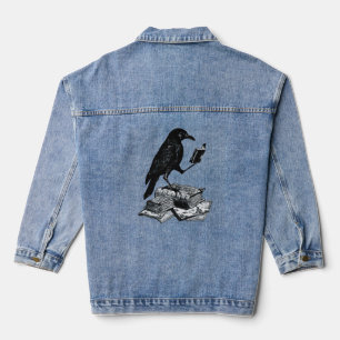 Magic Raven with Academic Books Denim Jacket