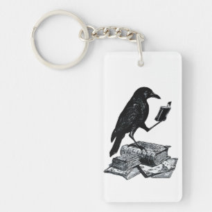 Magic Raven with Academic Books Key Ring