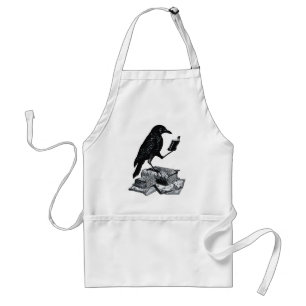 Magic Raven with Academic Books Standard Apron