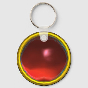 MAGIC RED RUBY GEMSTONE KEY RING