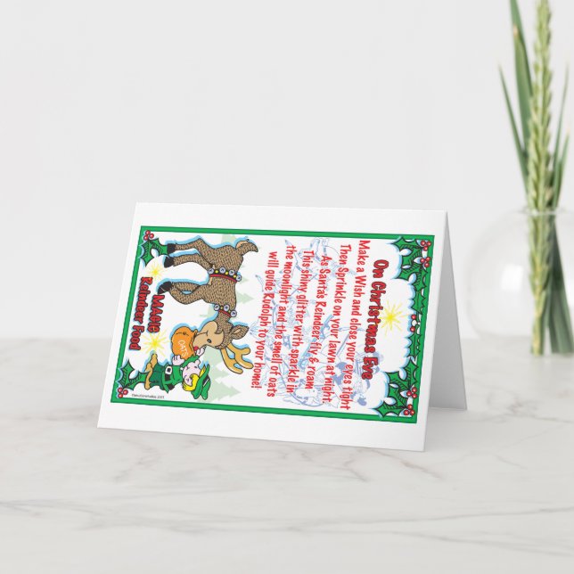 Magic Reindeer Food Holiday Card (Front)