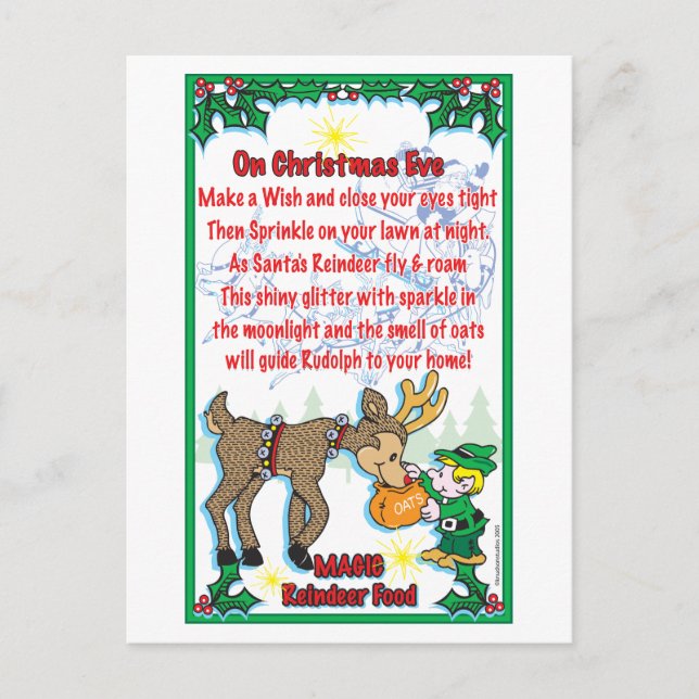 Magic Reindeer Food Postcard (Front)