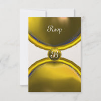 MAGIC RINGS ,MONOGRAM rsvp gem yellow champagne