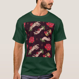 Magic Roses Hourglass Hands Magical Mystical Enchn T-Shirt