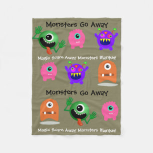 Magic Scare Away Monsters Fleece Blanket