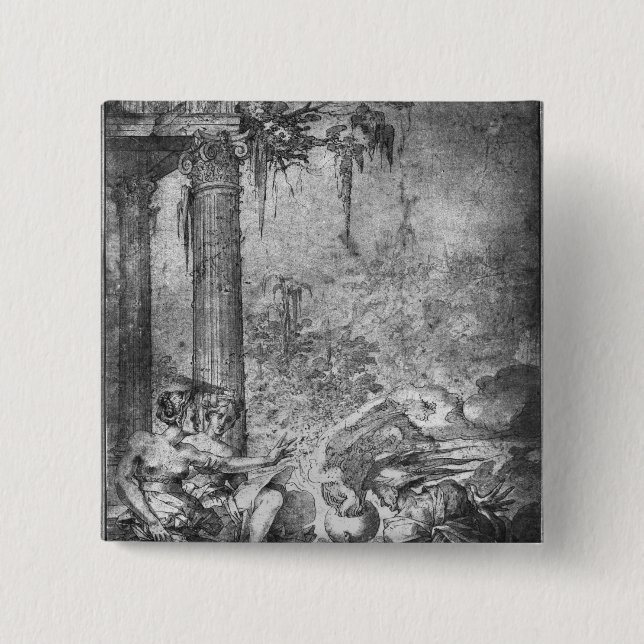 Magic Scene 15 Cm Square Badge (Front)