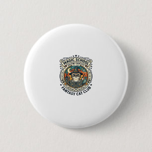 Magic School Fantasy Cat Cute Kitty Design - Magic 6 Cm Round Badge