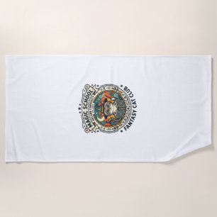 Magic School Fantasy Cat Cute Kitty Design - Magic Beach Towel