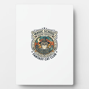 Magic School Fantasy Cat Cute Kitty Design - Magic Plaque