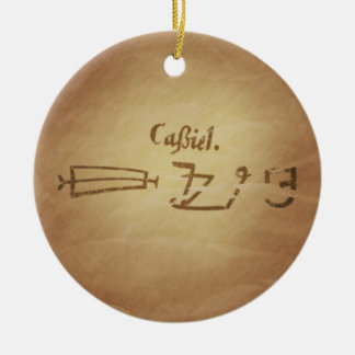 Magic Seal Angel Cassiel Protection Magic Charms Ceramic Tree Decoration