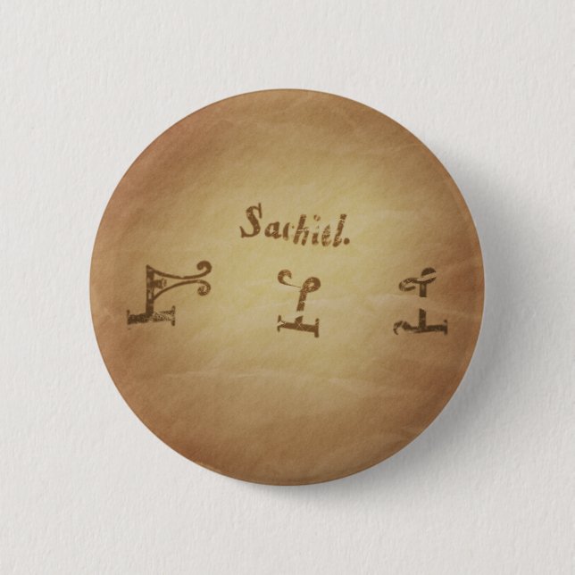 Magic Seal Angel Sachiel Protection Magic Charms 6 Cm Round Badge (Front)