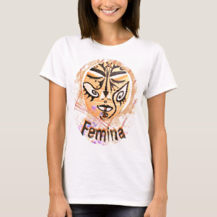 Magic Shaman Face Femina Enchantress Art T-Shirt