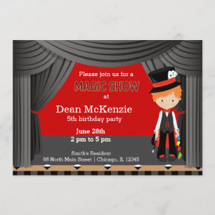 Magic Show birthday party Invitation