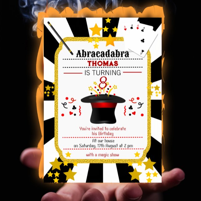 Magic Show Birthday Party Invitation (Creator Uploaded)