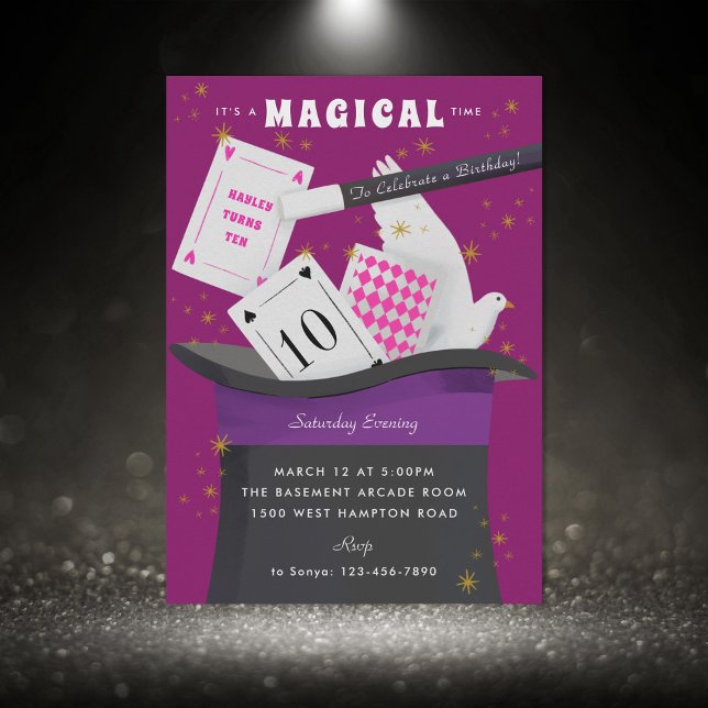 Magic Show Birthday Party Invitation (Creator Uploaded)