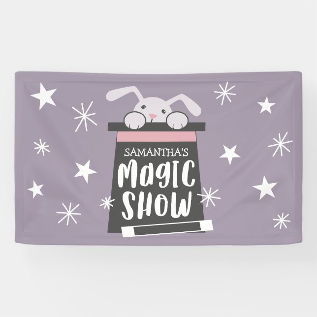 Magic Show Birthday Party Magician Banner (Horizontal)