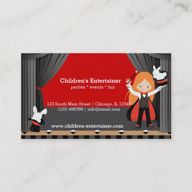 Magic Show Business Card (Front)