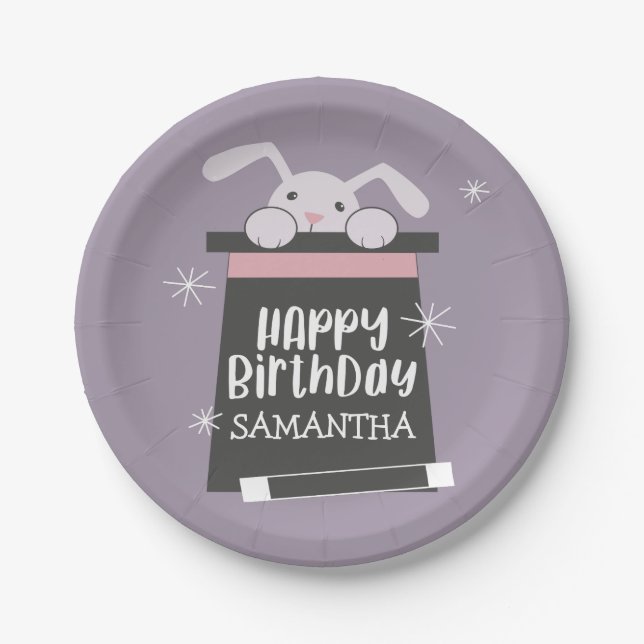 Magic Show Childrens Birthday Party Paper Plate (Front)