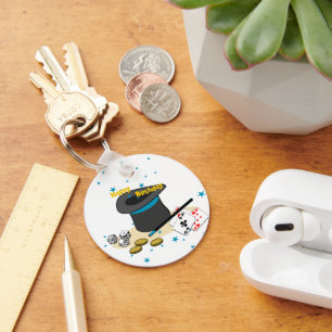 Magic Show Happy Birthday Kids Party Favour Key Ring