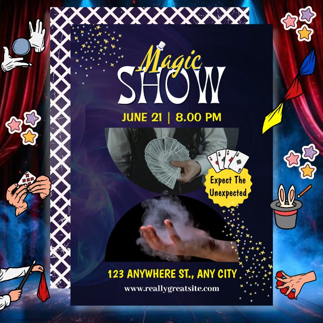 Magic Show Invitation Announcement For Magicians (Creator Uploaded)
