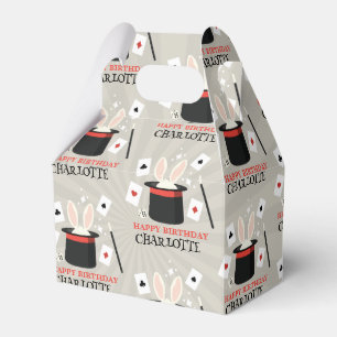 Magic Show Magician Kids Birthday Custom Name Favour Box