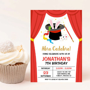 Magic Show Magician Party Birthday Invitation
