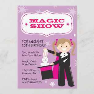 Magic Show Party Invitations