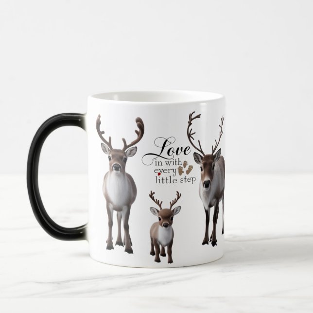 Magic Silhouette Reindeer Magic Mug (Left)