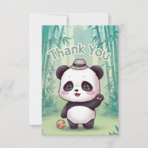 Magic Simple Panda Thank You Card