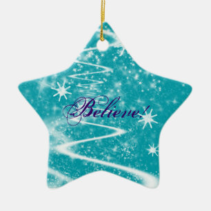 Magic Snow Sparkle Christmas Ceramic Tree Decoration