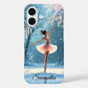 Magic snowfall ballerina winter poise art iPhone 16 case