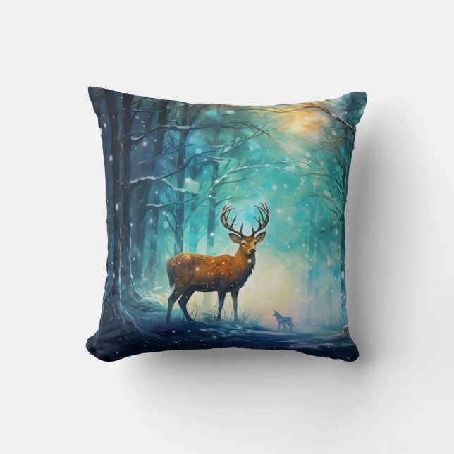 Magic Snowy Forest Art-82109 Cushion (Front)