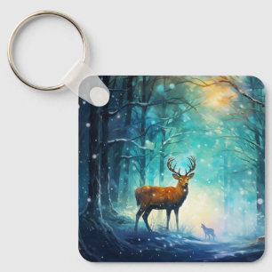 Magic Snowy Forest Art-82109 Key Ring
