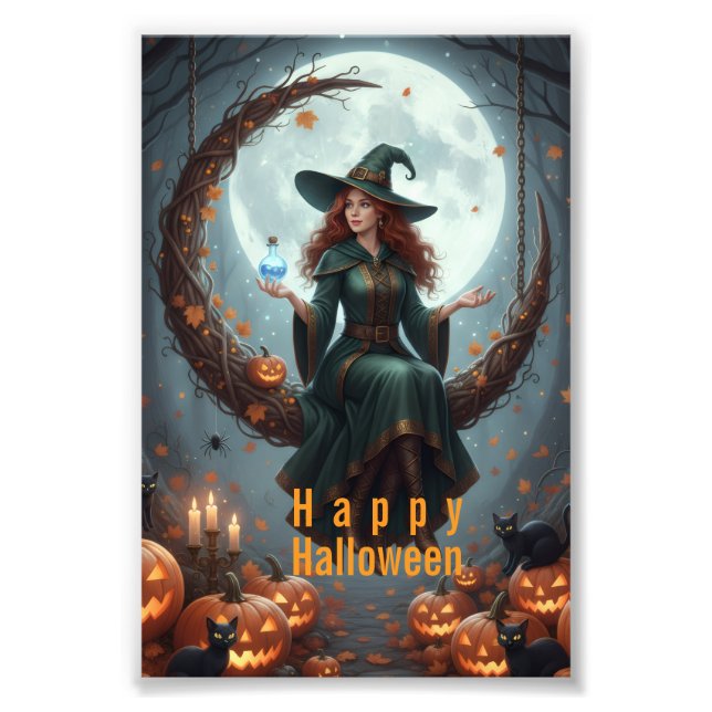 Magic Sorcery Halloween Family Photo Print (Front)
