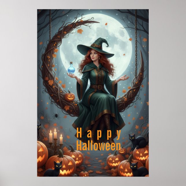 Magic Sorcery Halloween Family Poster (Front)