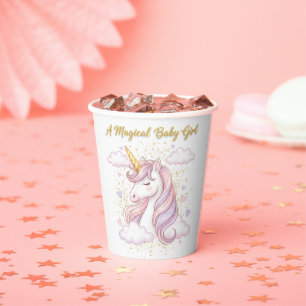 Magic & Sparkles Unicorn Baby Shower Paper Cups