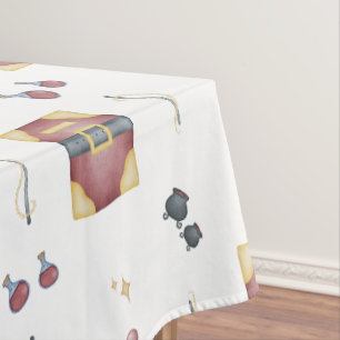 Magic Spell Books Witchcraft Kids Birthday Tablecloth