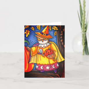 MAGIC SPELLS AND HALLOWEEN HOOTS, OWL WIZARD Note Card