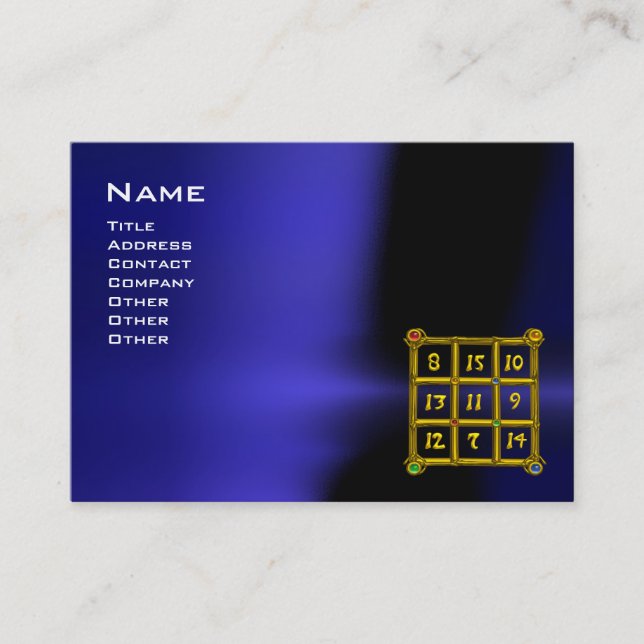 MAGIC SQUARE 33 , Blue Black Business Card (Front)
