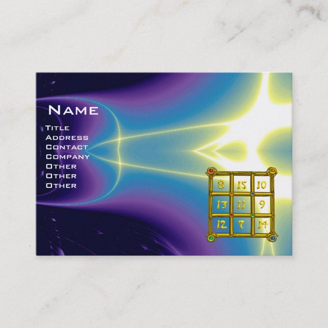 MAGIC SQUARE 33 , Blue Purple Business Card (Front)
