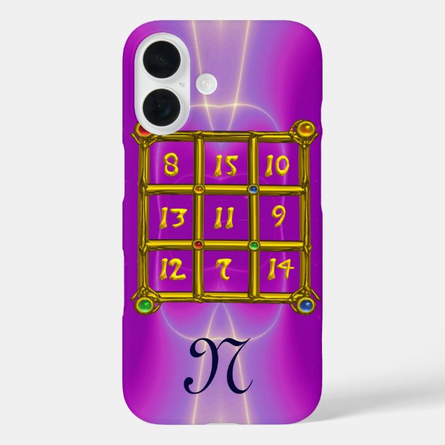 MAGIC SQUARE 33 MONOGRAM Pink Fuchsia, Purple Case-Mate iPhone Case (Back)