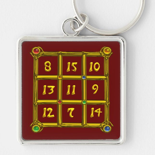 MAGIC SQUARE 33 , Red Key Ring (Front)