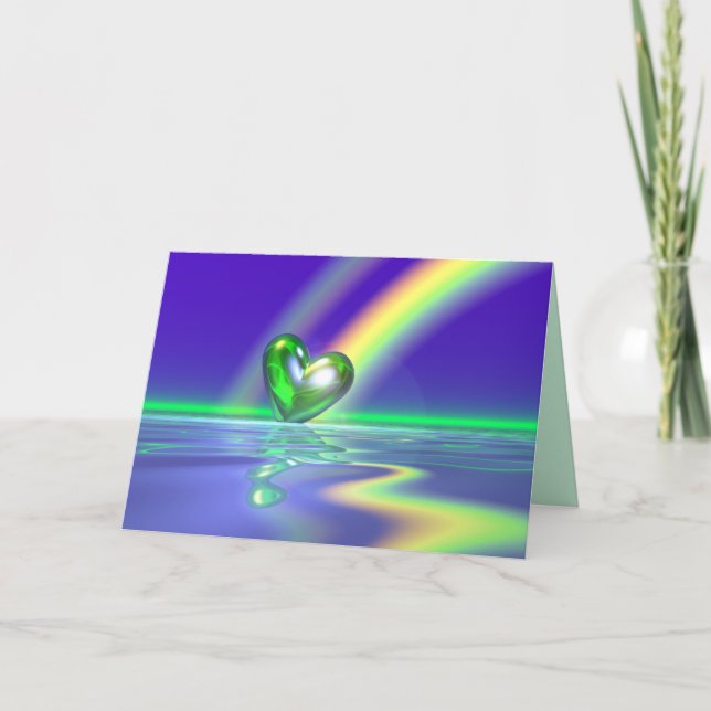 Magic St. Patrick's Day Heart Card (Front)