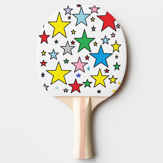 Magic Stars Lucky Ping Pong Paddle (Front)