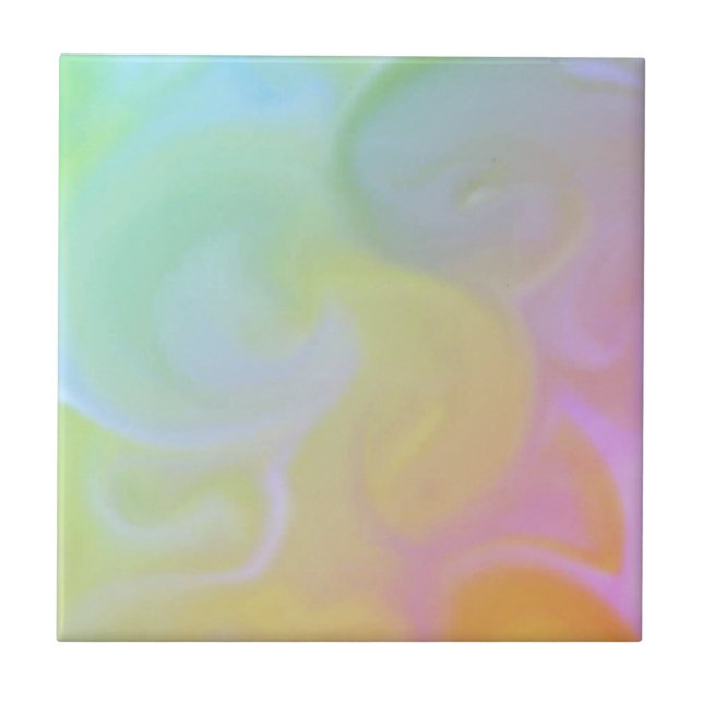  Magic Swirls  Multi coloured Tile (Front)