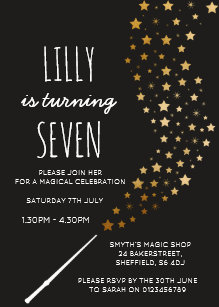 Magic Theme Birthday Invitations Zazzle Uk