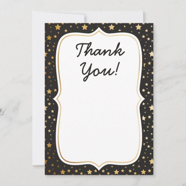 Magic themed birthday thank you card (Front)
