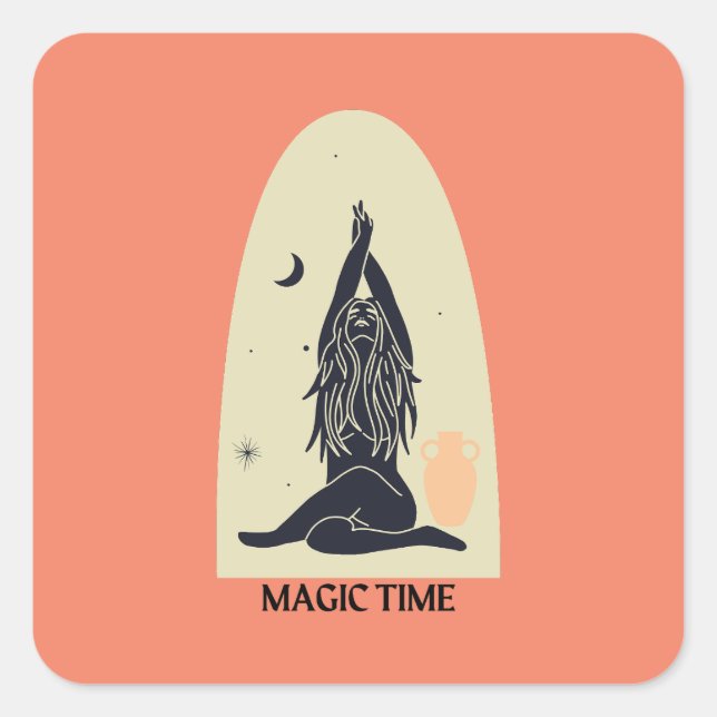 Magic Time Sticker(s) Square Sticker (Front)